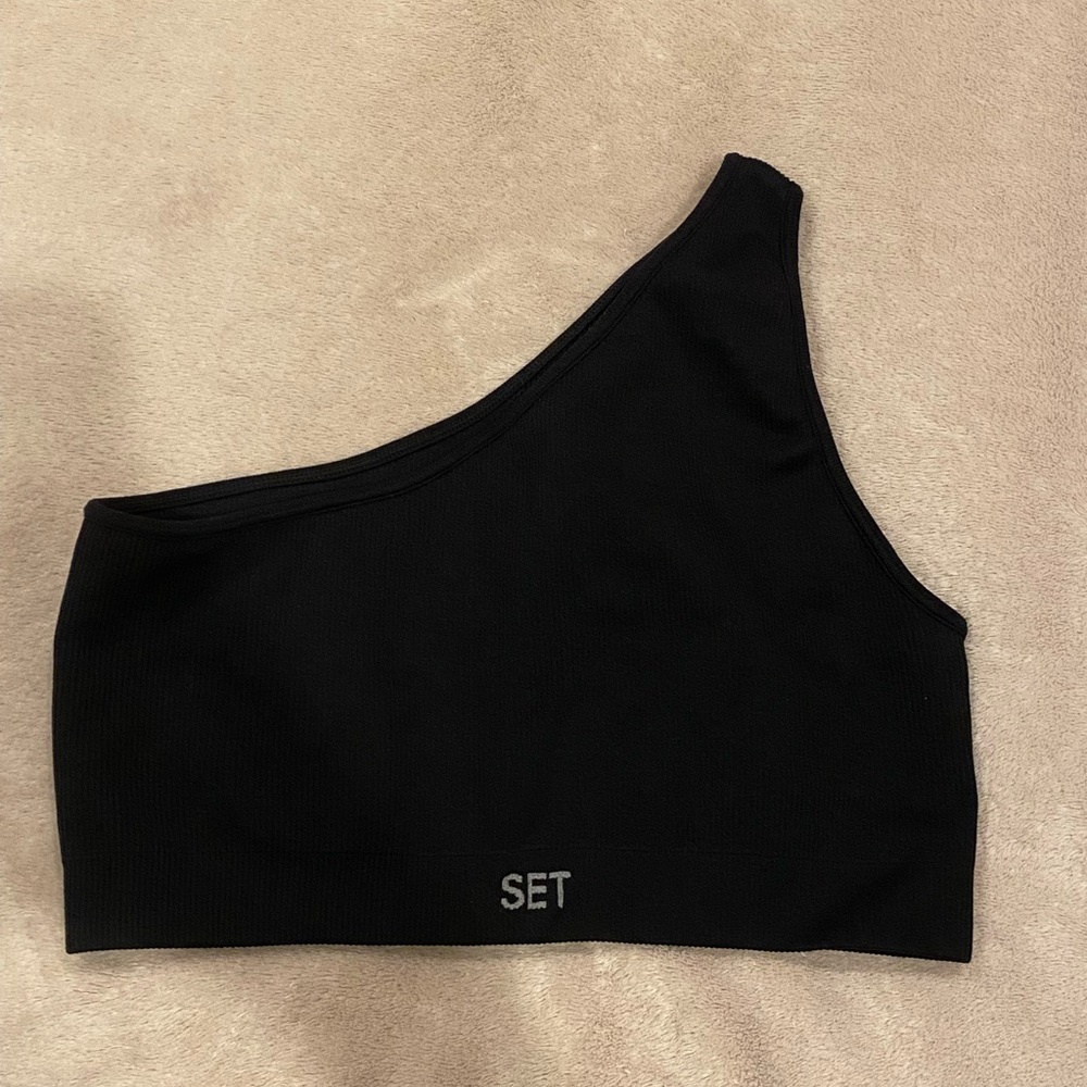 Set Active Onyx One Shoulder Sports Bra